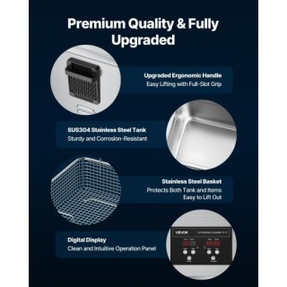 VEVOR Καθαριστής Υπερήχων 10L με Διάσταση 330 x 268 x 295 mm SXJJKC... VEVOR Καθαριστής Υπερήχων 10L με Διάσταση 330 x 268 x 295 mm SXJJKC...