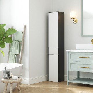Kleankin Στήλη Μπάνιου Εξοικονόμησης Χώρου από Ξύλο με 2 Ντουλάπια... Kleankin Στήλη Μπάνιου Εξοικονόμησης Χώρου από Ξύλο με 2 Ντουλάπια...