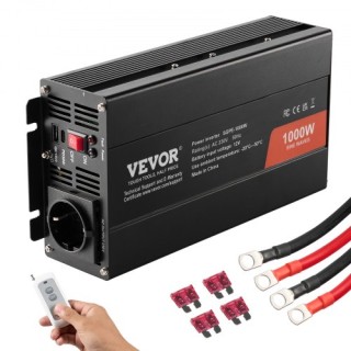 VEVOR Καθαρός Ημιτονοειδής Μετατροπέας 1000W DC12V σε AC230V με Τηλ... VEVOR Καθαρός Ημιτονοειδής Μετατροπέας 1000W DC12V σε AC230V με Τηλ...