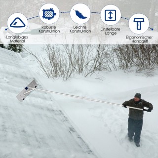 Costway 160 - 610 cm Αποχιονιστής οροφής από αλουμίνιο + TPE με ρόδ... Costway 160 - 610 cm Αποχιονιστής οροφής από αλουμίνιο + TPE με ρόδ...