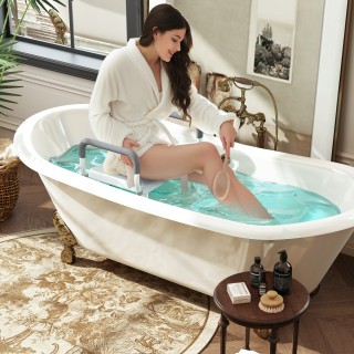 HOMCOM Ρυθμιζόμενο Σκαμπό Ντουζιέρας με Μπράτσα και Οπές Αποστράγγι... HOMCOM Ρυθμιζόμενο Σκαμπό Ντουζιέρας με Μπράτσα και Οπές Αποστράγγι...