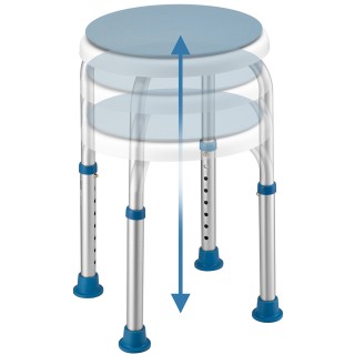 BAKAJI Περιστρεφόμενο Σκαμπό Ντους Καθιστό Καρέκλα Μπάνιου Ρυθμιζό... BAKAJI Περιστρεφόμενο Σκαμπό Ντους Καθιστό Καρέκλα Μπάνιου Ρυθμιζό...