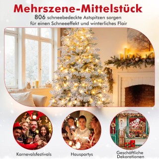 Costway Προκατασκευασμένο Χριστουγεννιάτικο Δέντρο 210cm x 140cm με...