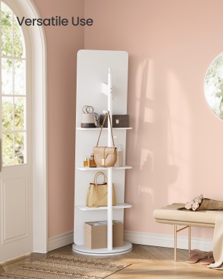 SONGMICS Περιστρεφόμενος Καθρέφτης Σώματος 360° Με Βάση, Ράφια & Γά...