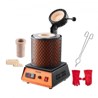 VEVOR Ηλεκτρικός Φούρνος Χύτευσης VEVOR, 1500W, 5kg Κεραμικό Χωνευτ...