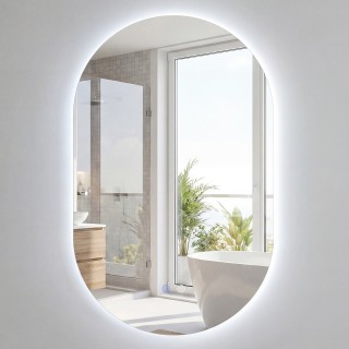 Costway Φωτιζόμενος Καθρέφτης με Δυνατότητα Ρύθμισης Τριών Χρωματικ...