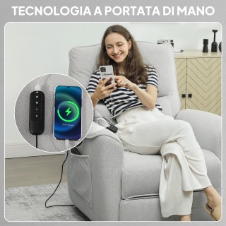 Πολυθρόνα Ανακλινόμενη με Θέρμανση, 8 Σημεία Μασάζ και 5 Λειτουργίε... Πολυθρόνα Ανακλινόμενη με Θέρμανση, 8 Σημεία Μασάζ και 5 Λειτουργίε...