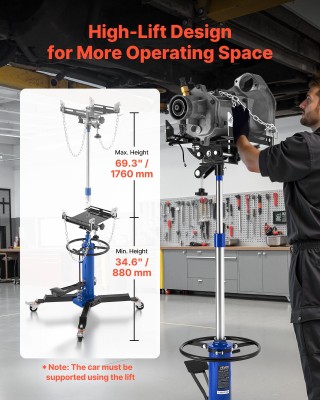 VEVOR Υδραυλικός Γρύλος Μετάδοσης, Χωρητικότητα Ανύψωσης 0.75 Τόνου...