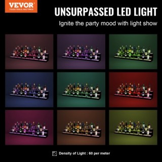 Ράφι Μπουκαλιών LED VEVOR 3 Επιπέδων με Έλεγχο RF & Εφαρμογής 1522x... Ράφι Μπουκαλιών LED VEVOR 3 Επιπέδων με Έλεγχο RF & Εφαρμογής 1522x...