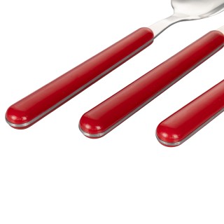 Galileo Σετ 24 ανοξείδωτα μαχαιροπίρουνα με κόκκινη λαβή Movida Sib...