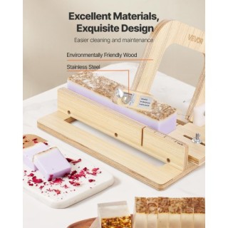 VEVOR Ρυθμιζόμενος Ξύλινος Κόπτης Σαπουνιών & Κεριών, 0-2 εκ. Ρυθμι...