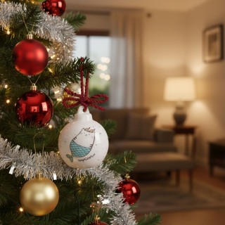 Villa dEste Home Κεραμική Χριστουγεννιάτικη Μπάλα Οροσκότες Αιγόκερ...