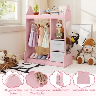 Costway Παιδική Ντουλάπα Μικρών Παιχνιδιών με Ακρυλικό Καθρέφτη και...