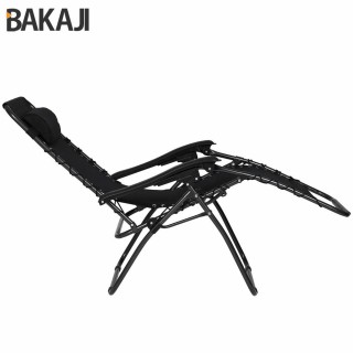BAKAJI  Καρέκλα Κήπου Πολυθρόνα Χαλάρωσης Πτυσσόμενη Μηδενικής Βαρύ...
