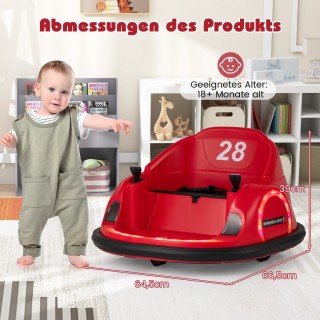 Costway Ηλεκτρικό Αυτοκινητάκι Συγκρουόμενων για Παιδιά με Διπλό Σύ...