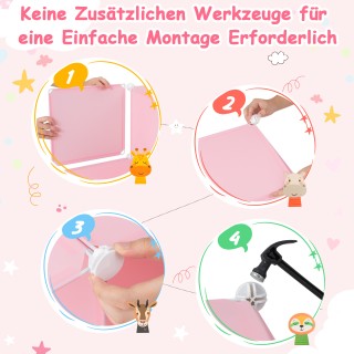 Costway Ντουλάπα Παιδική με 8 Κυβικά & Χώρο Κρεμάσματος – Χαριτωμέν...