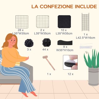 PawHut Περιφραγμένος Χώρος για Κατοικίδια Ζώα, Ρυθμιζόμενος και Πολ...