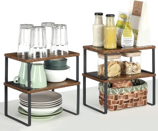 SONGMICS Σετ Επεκτάσιμης ραφιέρας μπαχαρικών, vintage καφέ-μαύρο,KC... SONGMICS Σετ Επεκτάσιμης ραφιέρας μπαχαρικών, vintage καφέ-μαύρο,KC...