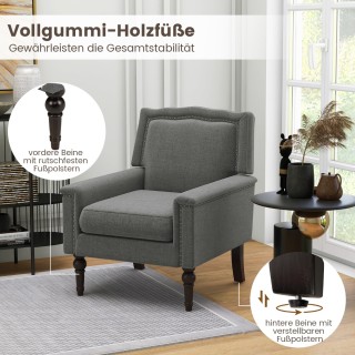 Costway Πολυθρόνα Ανάγνωσης με Παχύ Μαξιλάρι και Πόδια από Μασίφ Κα... Costway Πολυθρόνα Ανάγνωσης με Παχύ Μαξιλάρι και Πόδια από Μασίφ Κα...