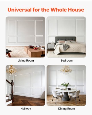 VEVOR Κιτ Τριών Διακοσμητικών Πλαισίων Τοίχου, Λευκό Εύκολο στην Το... VEVOR Κιτ Τριών Διακοσμητικών Πλαισίων Τοίχου, Λευκό Εύκολο στην Το...