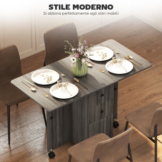 HOMCOM Τραπέζι με Αναδυόμενη Επιφάνεια με 6 Ρόδες και 2 Συρτάρια κα... HOMCOM Τραπέζι με Αναδυόμενη Επιφάνεια με 6 Ρόδες και 2 Συρτάρια κα...