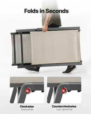 Ξαπλώστρα Αλουμινίου με Βάρος 181kg, 1110 x 595 x 105 mm Ρυθμιζόμεν...