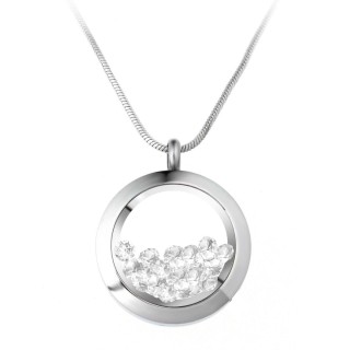 So Charm Κολιέ Διακοσμημένο με Κρύσταλλα Swarovski, Ασημί BS1362-AR...
