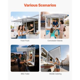 VEVOR Παράθυρο Σέρβις Καροτσιών και Εστιατορίων VEVOR, 152x92 εκ SC...