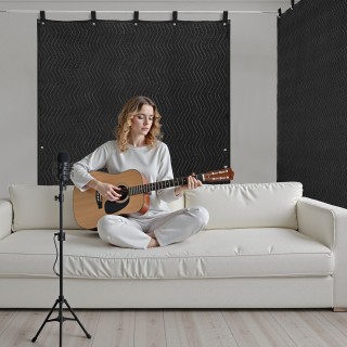 VEVOR Ηχομονωτική Κουβέρτα 80 x 48 in με Μεταλλικούς Κρίκους για Θε... VEVOR Ηχομονωτική Κουβέρτα 80 x 48 in με Μεταλλικούς Κρίκους για Θε...