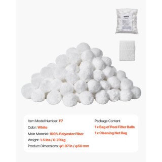 VEVOR Επαναχρησιμοποιούμενες Μπάλες Φίλτρου Πισίνας 1.5 lbs για Αντ... VEVOR Επαναχρησιμοποιούμενες Μπάλες Φίλτρου Πισίνας 1.5 lbs για Αντ...