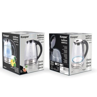 Kooper Βραστήρας ηλεκτρικός 1,8 L από βοριοπυριτικό γυαλί 1800W Koo...