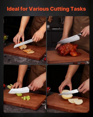 VEVOR Σετ Μαχαιριών Κουζίνας 6 Τεμαχίων με Λαβή και Μαγνητική Βάση ...