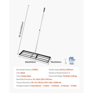 VEVOR Ράβδος Εξισορρόπησης Γκαζόν με Ρυθμιζόμενη Λαβή 83.9in CPPZPE... VEVOR Ράβδος Εξισορρόπησης Γκαζόν με Ρυθμιζόμενη Λαβή 83.9in CPPZPE...