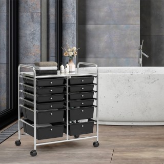 Costway Τροχήλατο Καρότσι Αποθήκευσης με 12 Συρτάρια και Μεταλλικό... Costway Τροχήλατο Καρότσι Αποθήκευσης με 12 Συρτάρια και Μεταλλικό...