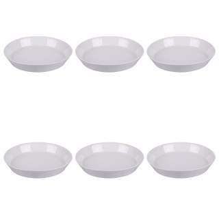 Villa DEste  Σετ 6 βαθιά πιάτα από new bone China λευκό Delice 5918700