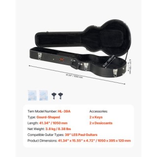 VEVOR Ηλεκτρική Κιθάρα Σκληρή Θήκη 105εκ με Κλειδαριά για LES PAUL ... VEVOR Ηλεκτρική Κιθάρα Σκληρή Θήκη 105εκ με Κλειδαριά για LES PAUL ...