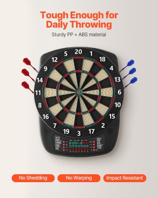 VEVOR Ηλεκτρονικός Στόχος Darts 336mm με 43 Παιχνίδια και 200+ Συν... VEVOR Ηλεκτρονικός Στόχος Darts 336mm με 43 Παιχνίδια και 200+ Συν...