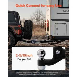 VEVOR Γάντζος Ζεύξης Pintle για Υποδοχή 2 για Δακτύλιο Lunette 2.5 ...