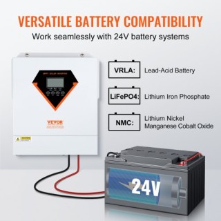 Υβριδικός Ηλιακός Αντιστροφέας VEVOR 3500W 230V με Ενσωματωμένο Ελε...