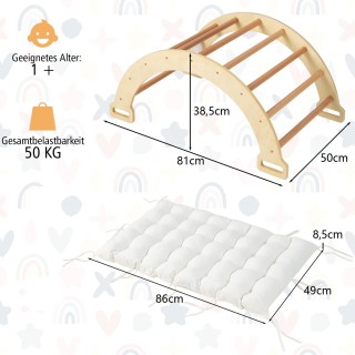 Costway Διπλής Χρήσης Ξύλινη Αψίδα Αναρρίχησης και Κούνια για Παιδ... Costway Διπλής Χρήσης Ξύλινη Αψίδα Αναρρίχησης και Κούνια για Παιδ...