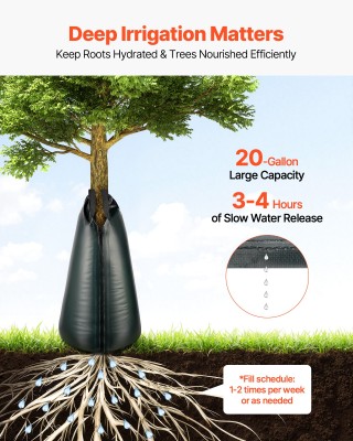 VEVOR Σάκοι Ποτίσματος Δέντρων 75,7 L, Σετ 8 Τεμαχίων, Αργής Απελευ... VEVOR Σάκοι Ποτίσματος Δέντρων 75,7 L, Σετ 8 Τεμαχίων, Αργής Απελευ...