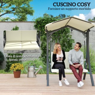 Outsunny Κούνια Κήπου 2 Θέσεων με Ρυθμιζόμενη Οροφή και Μαξιλάρια, ... Outsunny Κούνια Κήπου 2 Θέσεων με Ρυθμιζόμενη Οροφή και Μαξιλάρια, ...
