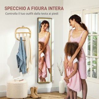 HOMCOM Καθρέφτης Ολόσωμος με Πίσω Υποστήριξη και Πλαίσιο, από Ξύλο... HOMCOM Καθρέφτης Ολόσωμος με Πίσω Υποστήριξη και Πλαίσιο, από Ξύλο...