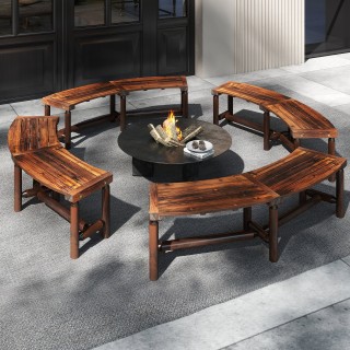 Costway Καμπυλωτό Υπαίθριο Παγκάκι από Μασίφ Ξύλο για 2-3 Άτομα – ... Costway Καμπυλωτό Υπαίθριο Παγκάκι από Μασίφ Ξύλο για 2-3 Άτομα – ...