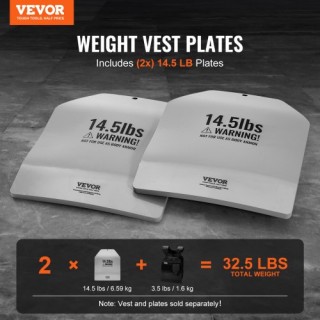 VEVOR  Καμπύλες Πλάκες Γιλέκου 2x14.5 LB για Προπόνηση Δύναμης  BXG...
