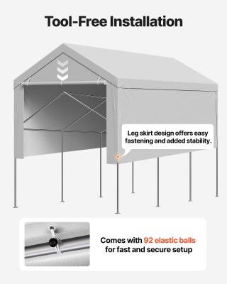 VEVOR Αντικαταστατικό Κάλυμμα Carport 6×4 μ. με Πλευρικά Τοιχώματα,... VEVOR Αντικαταστατικό Κάλυμμα Carport 6×4 μ. με Πλευρικά Τοιχώματα,...