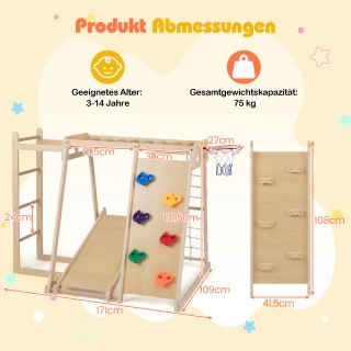 Costway 6-σε-1 Εσωτερική Παιδική Χαρά με Τσουλήθρα, Αναρριχητικό Το... Costway 6-σε-1 Εσωτερική Παιδική Χαρά με Τσουλήθρα, Αναρριχητικό Το...