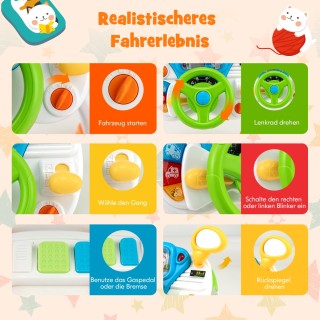 Costway Παιδικό Τιμόνι Οδήγησης με Ήχους & Φώτα - Εκπαιδευτικό Παι... Costway Παιδικό Τιμόνι Οδήγησης με Ήχους & Φώτα - Εκπαιδευτικό Παι...