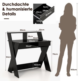 Costway Μοντέρνο Γραφείο Υπολογιστή με Εργονομική Ανύψωση Οθόνης κ... Costway Μοντέρνο Γραφείο Υπολογιστή με Εργονομική Ανύψωση Οθόνης κ...