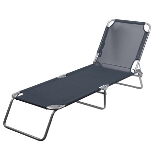 Galileo Πτυσσόμενο κρεβάτι παραλίας από αλουμίνιο με ανακλινόμενη π...